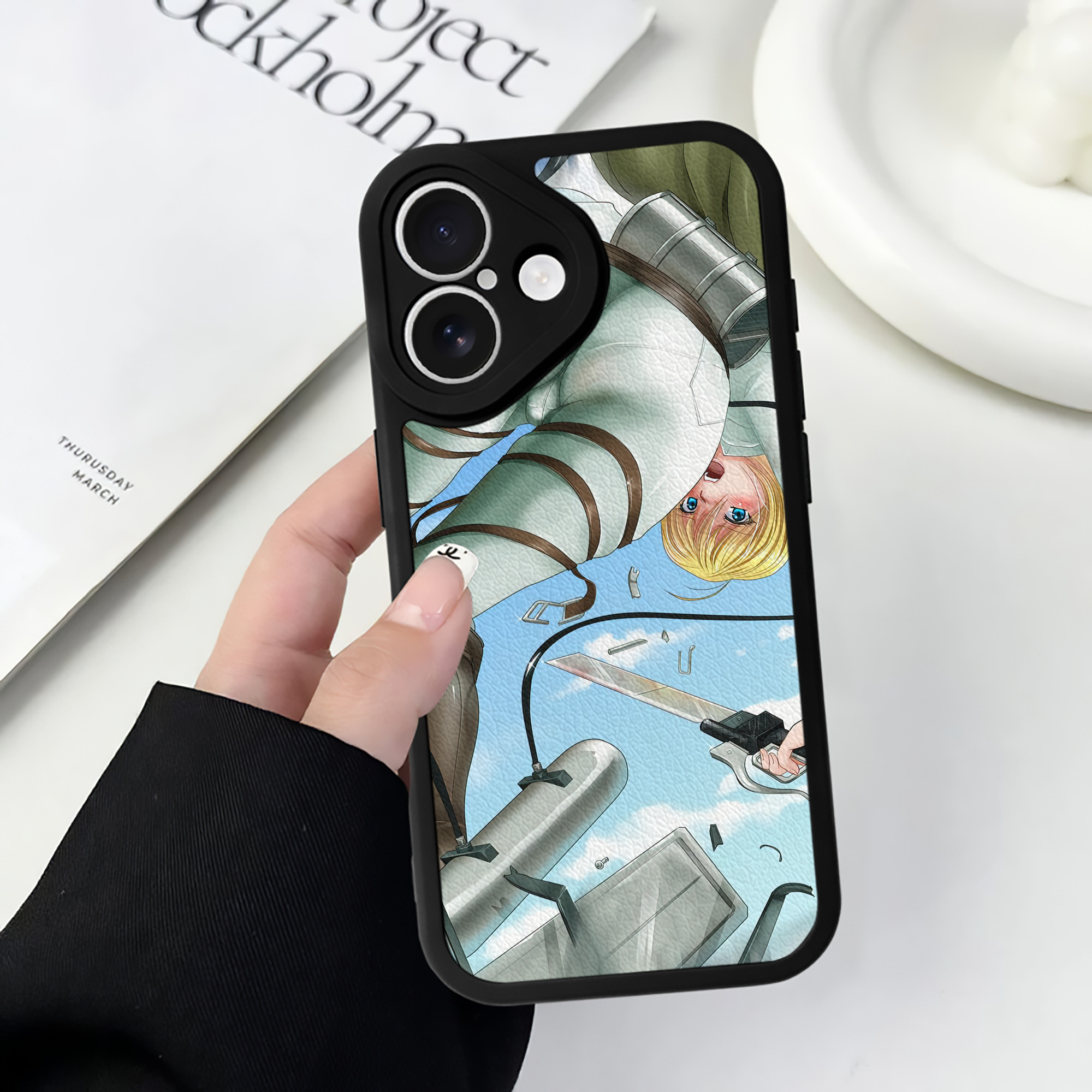 （画像用） 進撃の巨人 Attack on Titan 【iPhone 16シリーズ対応】シリコンスマホケース（レザー調） 材質：シリコン